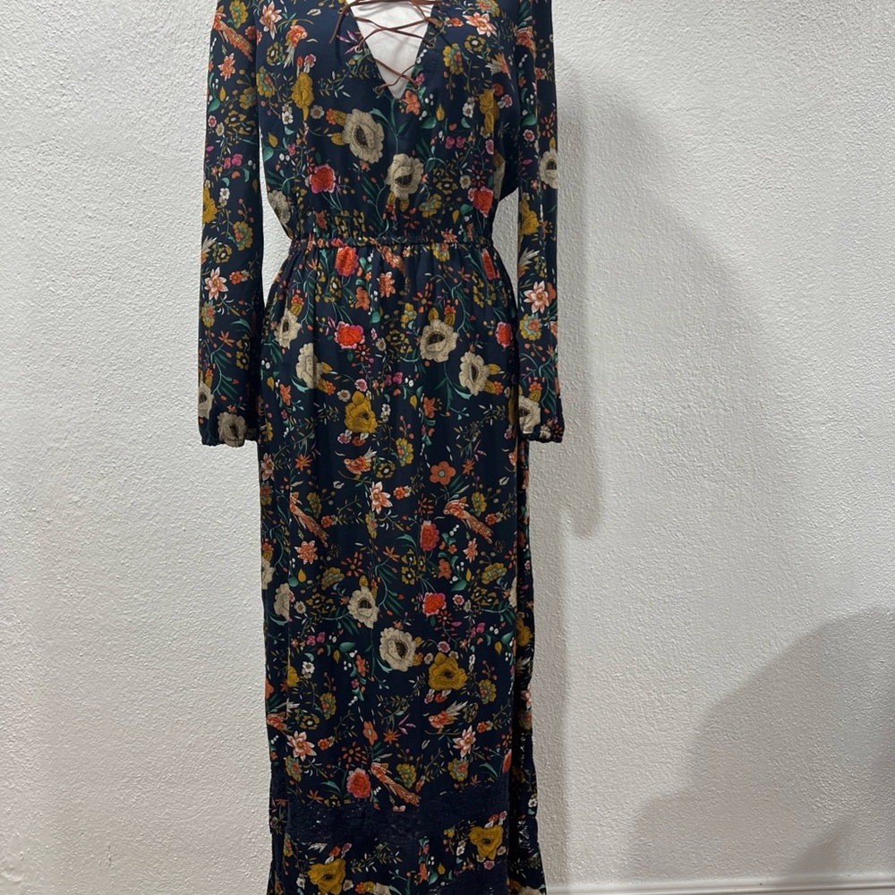 Floral Long Sleeve Maxi Dress‎